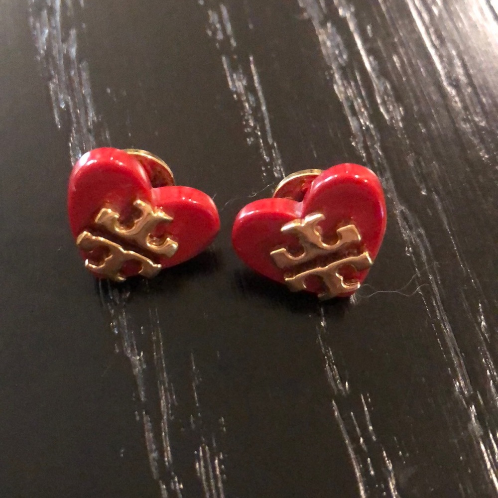 Red Heart Tory Burch Earring